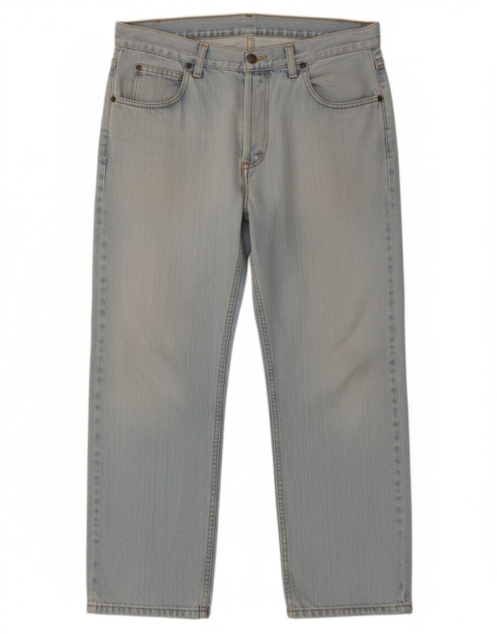 LEE Mens Seattle Straight Jeans W36 L28 Azul Algodão