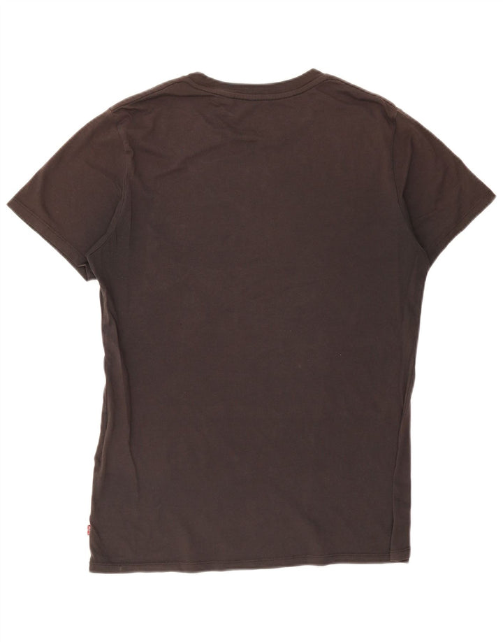 Camiseta gráfica masculina Levi's Top cinza médio algodão