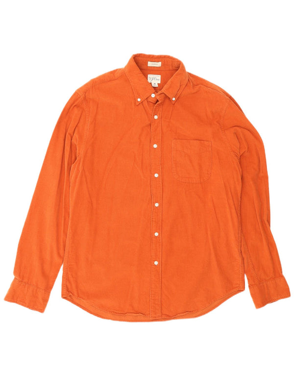 J. Crew Camisa Masculina Classic Fit Algodão Laranja Médio