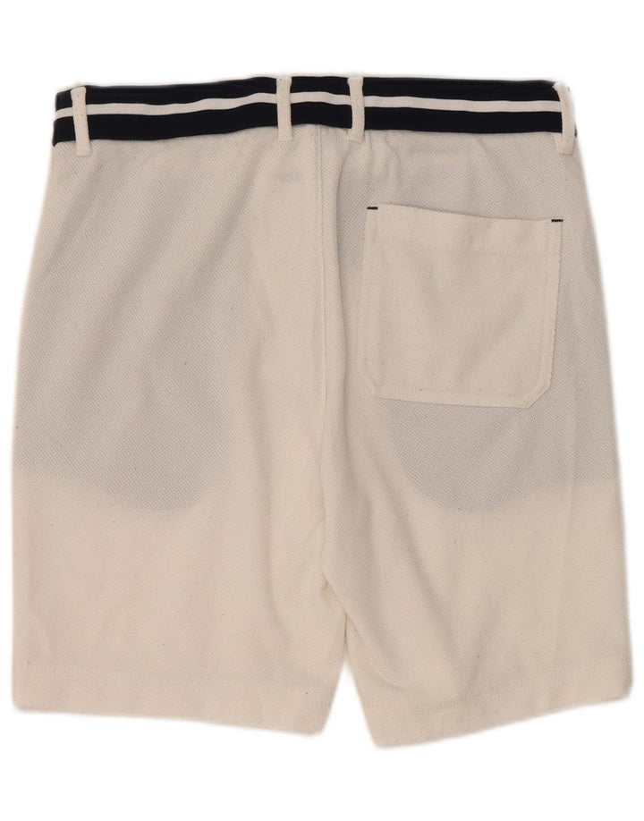 Zara Shorts de natação masculino pequeno poliéster colorblock branco