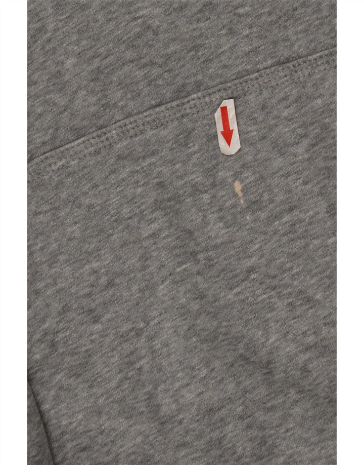 Jumper com capuz gráfico masculino Nike médio cinza algodão