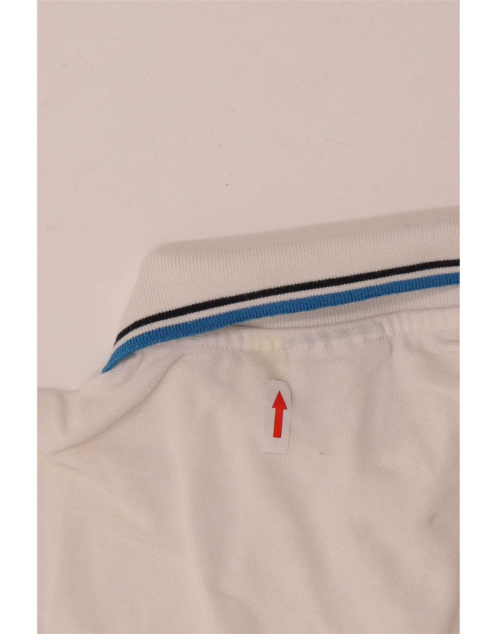 Camisa polo masculina Diadora médio algodão listrado branco