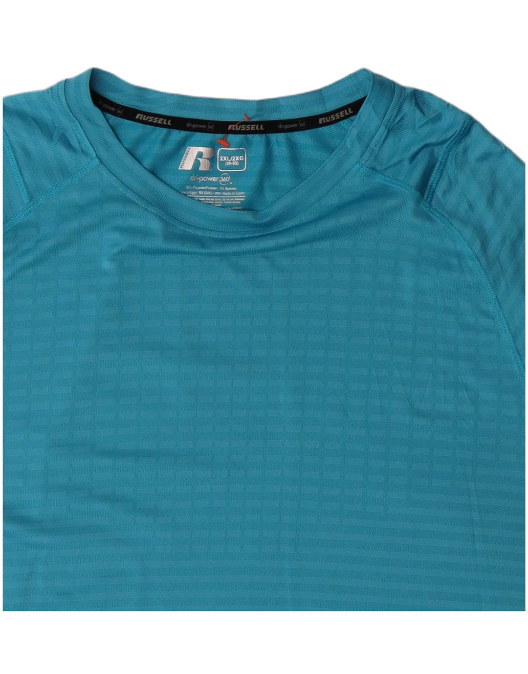 Camiseta masculina RUSSELL ATLÉTICA Top 2XL poliéster listrado azul