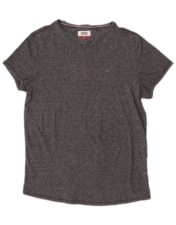 Camiseta feminina Tommy Hilfiger UK 14 algodão cinza médio