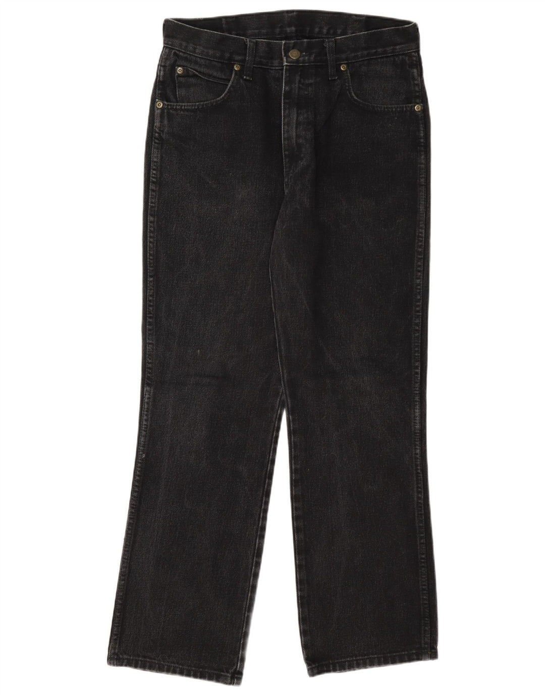 Wrangler feminino regular fit jeans reto W32 L30 algodão cinza