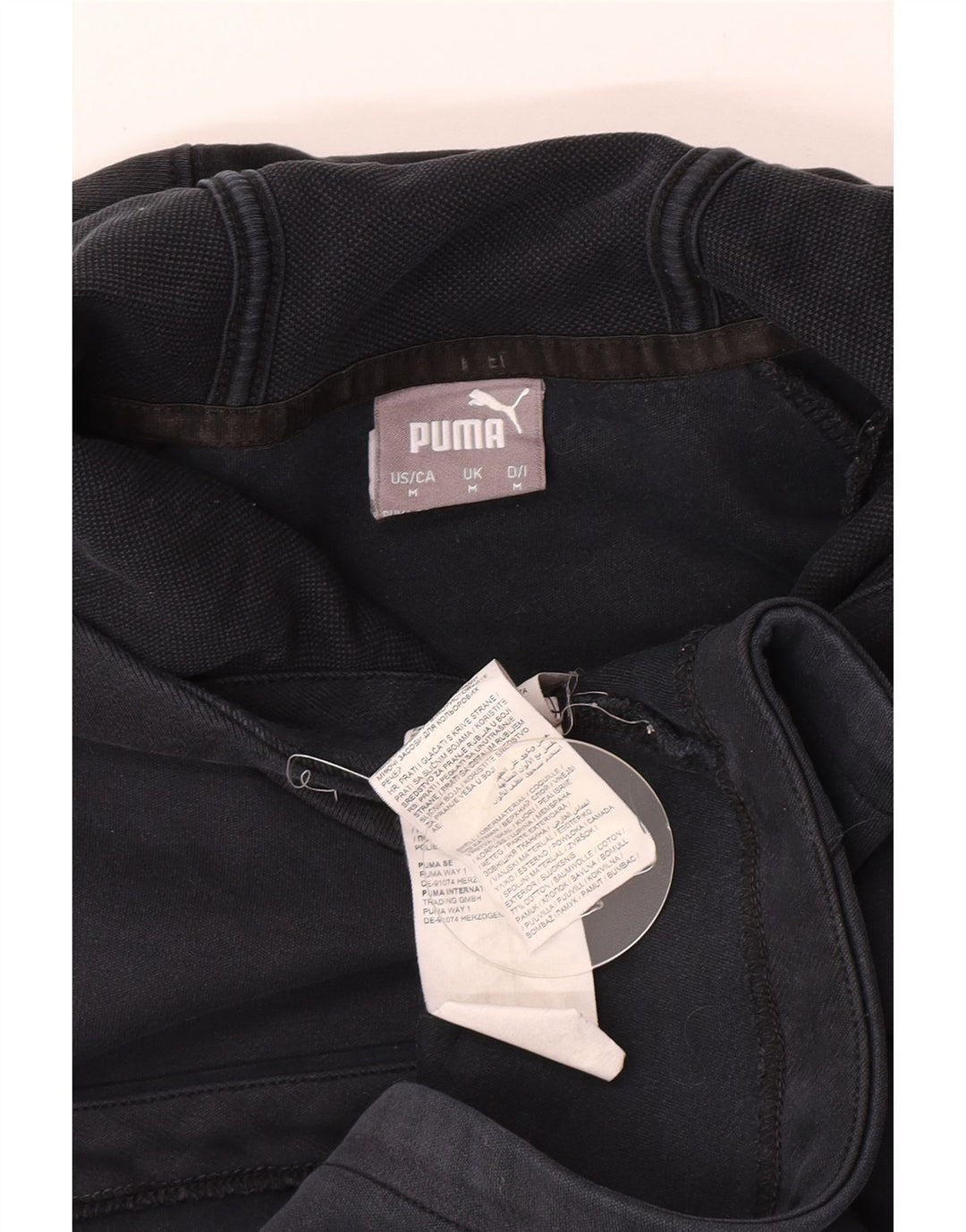 Puma Mens Hoodie Jumper Médio Algodão Azul Marinho