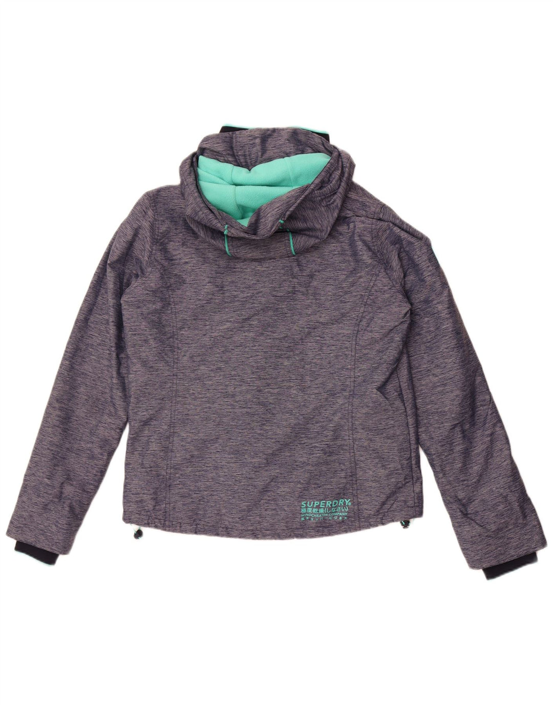 Jaqueta corta-vento feminina Superdry UK 12 azul marinho médio