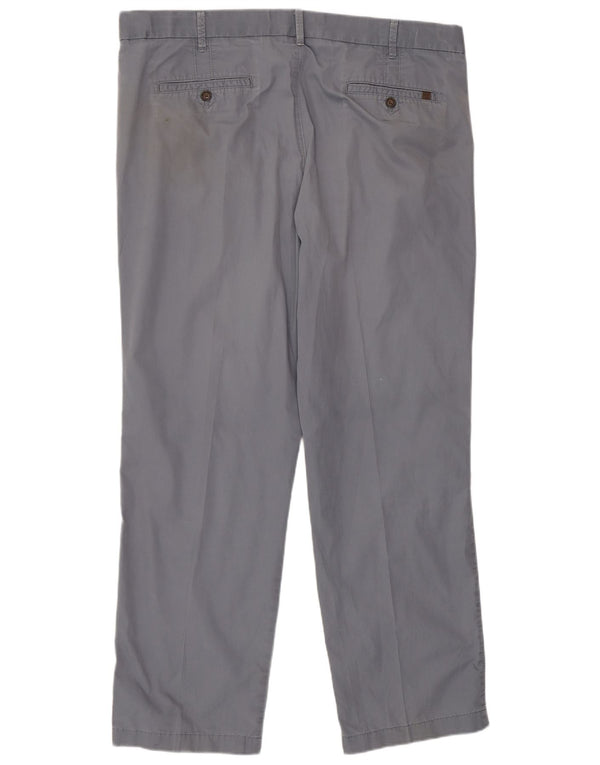 Calça chino masculina Marks & Spencer de ajuste regular W40 L31 algodão azul