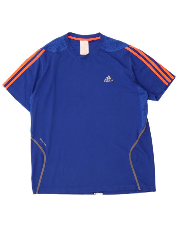 Camiseta masculina Adidas Top Médio Azul Poliéster