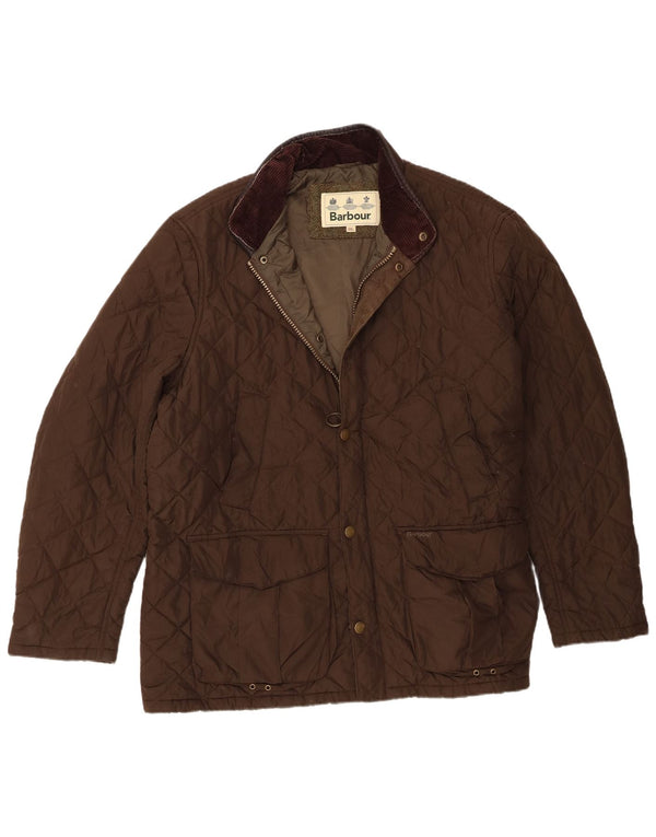 Jaqueta acolchoada masculina Barbour UK 44 2XL poliéster marrom
