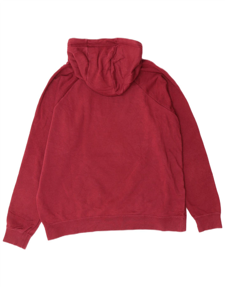 NIKE Womens Oversized Hoodie Jumper UK 16 Grande Borgonha Algodão