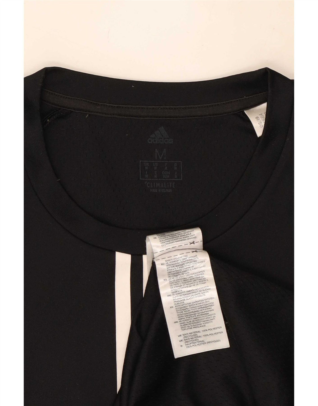 Adidas Masculino Climalite Top Manga Longa Médio Preto Poliéster
