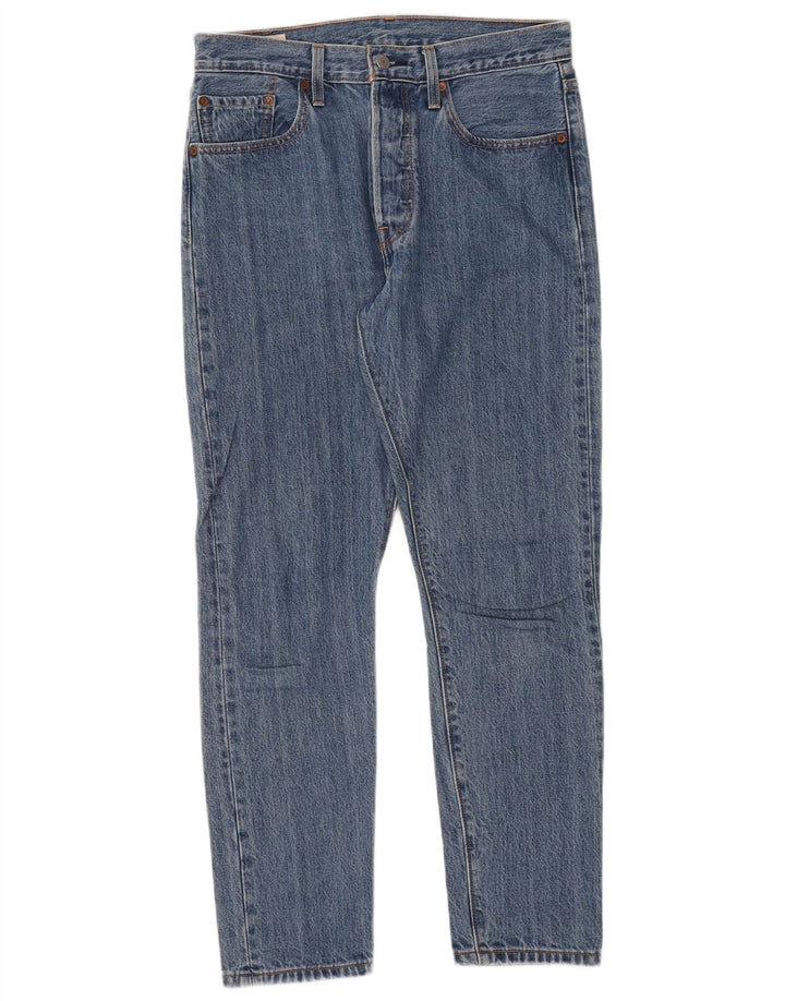 Calça jeans masculina Levi's 501 Straight W28 L28 azul algodão