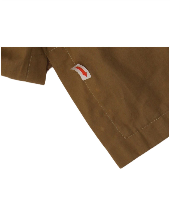 Jaqueta blazer feminina VINTAGE com capuz de 4 botões tamanho 6 2XS algodão marrom