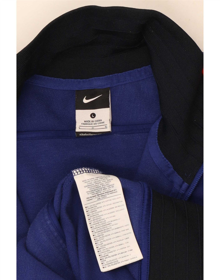 Jaqueta masculina Nike Barcelona Graphic Tracksuit Top grande bloco colorido azul