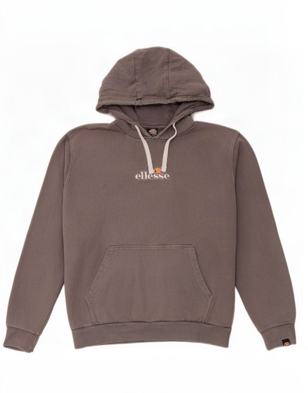 Ellesse moletom com capuz feminino UK 14 algodão cinza médio