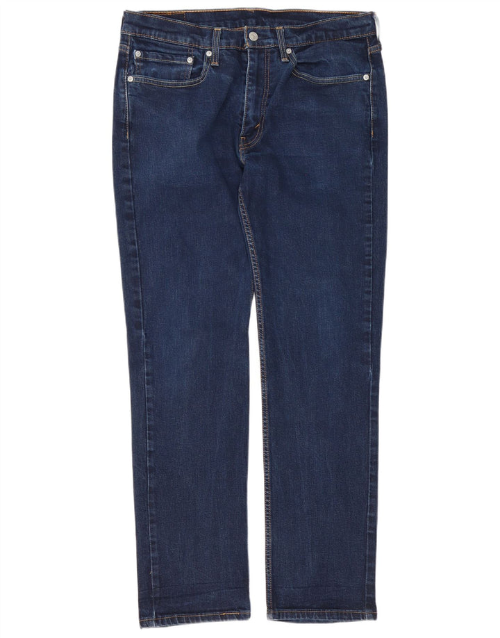 Levi's Masculino 514 Straight Jeans W34 L32 Azul Marinho Algodão