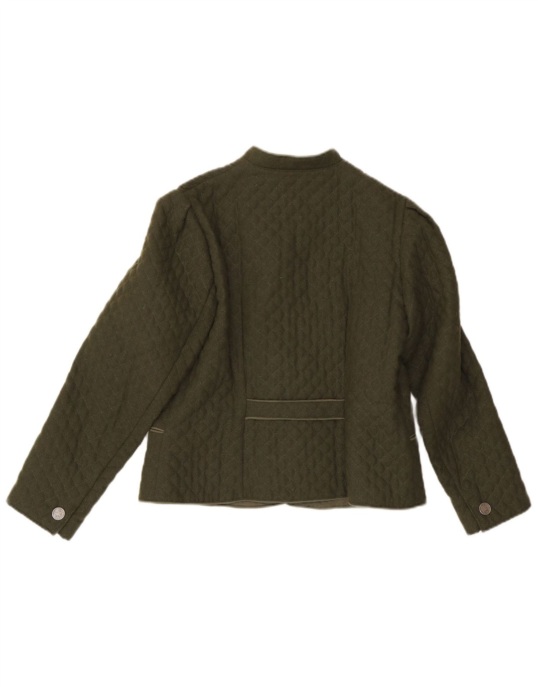 Jaqueta acolchoada feminina vintage UK 14 verde médio