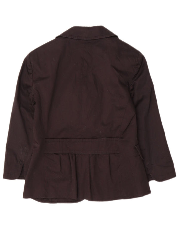 Max&Co. Jaqueta blazer feminina com 3 botões e manga 3/4 UK 6 XS algodão preto