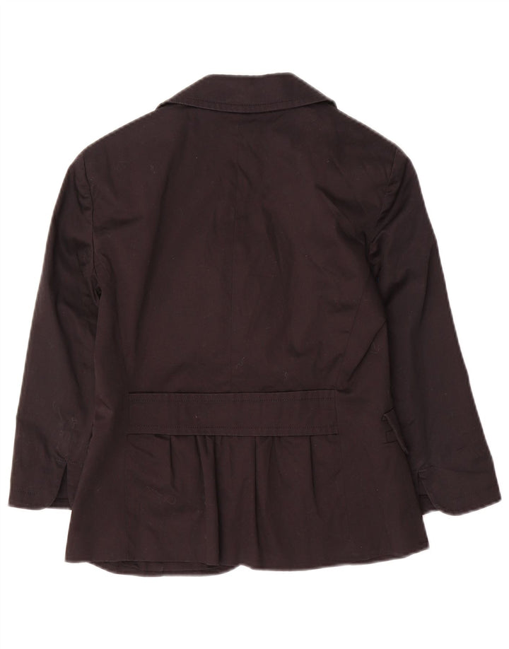 Max&Co. Jaqueta blazer feminina com 3 botões e manga 3/4 UK 6 XS algodão preto