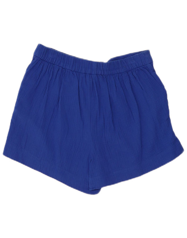 Shorts casuais femininos Boden UK 12 médio W30 algodão azul