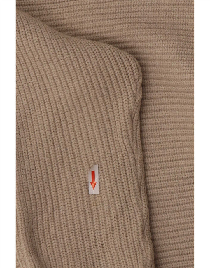 Suéter feminino Marks & Spencer com gola tartaruga Reino Unido 8 pequeno bege