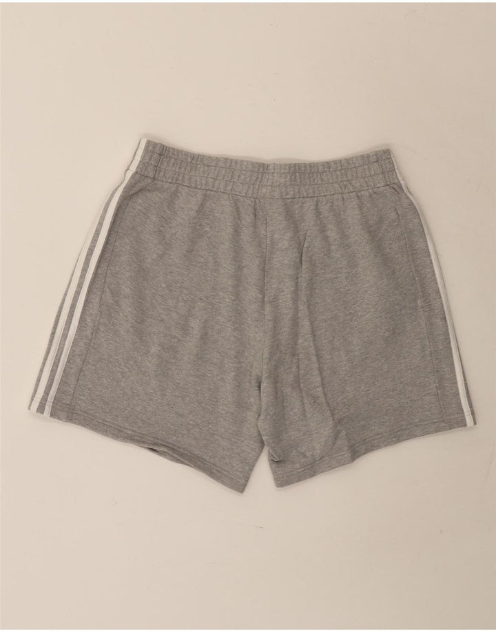 Shorts esportivos masculinos Adidas grande algodão manchado cinza