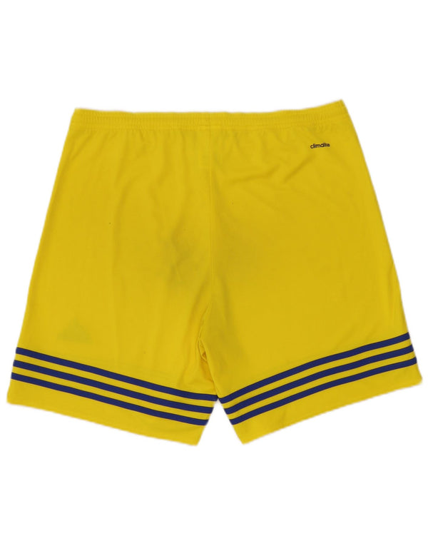 Adidas Masculino Climalite Sport Shorts Médio Amarelo Listrado Poliéster