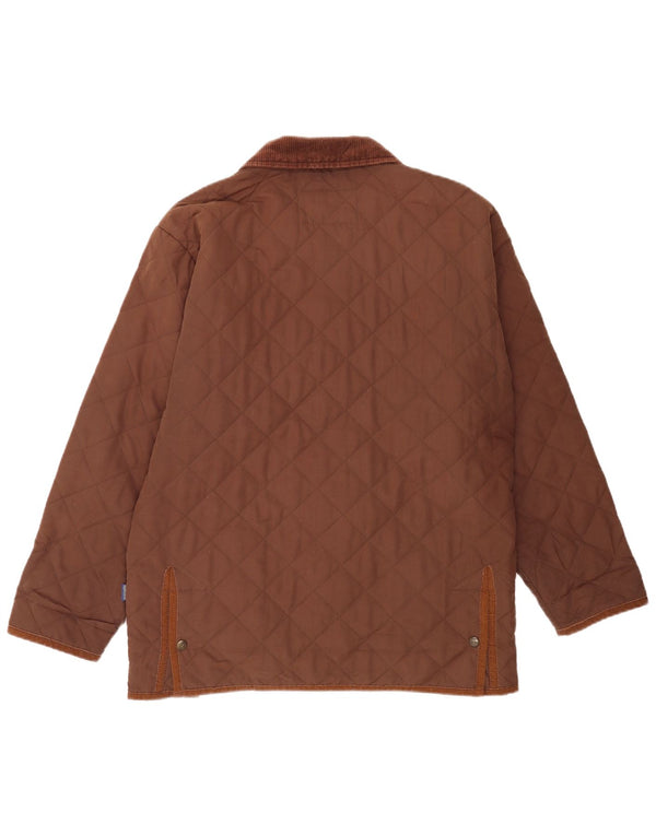 Jaqueta acolchoada masculina vintage Reino Unido 40 grande marrom