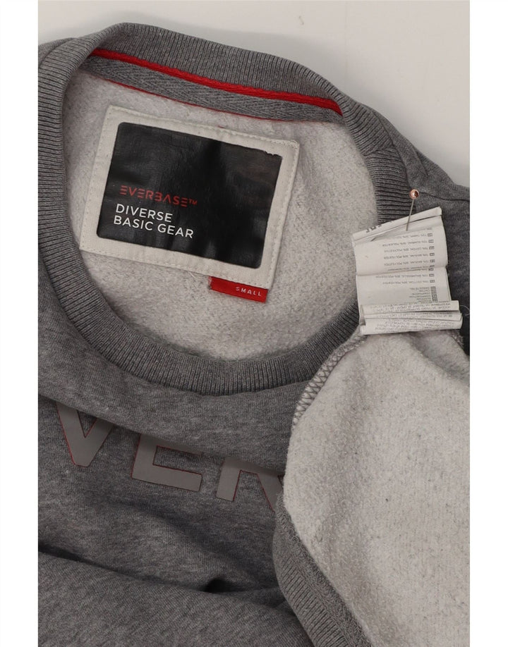 Suéter gráfico masculino VINTAGE pequeno algodão cinza