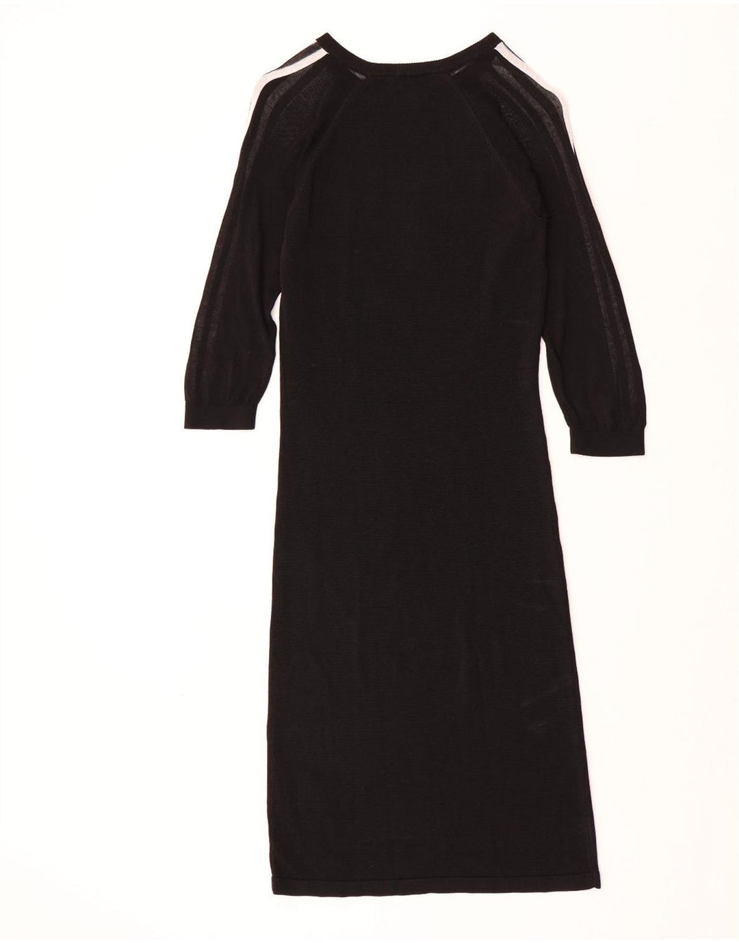 Vestido jumper feminino adidas manga 3/4 UK 14 médio preto rayon