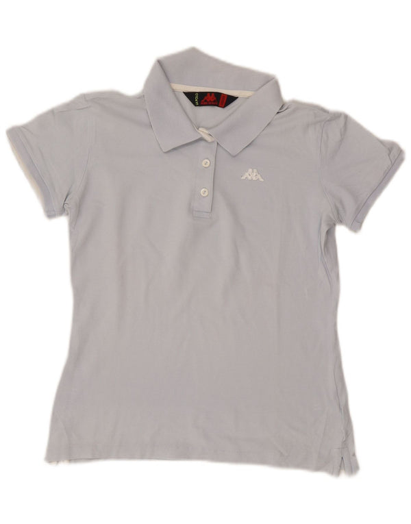 Camisa polo feminina Kappa UK 12 algodão azul médio