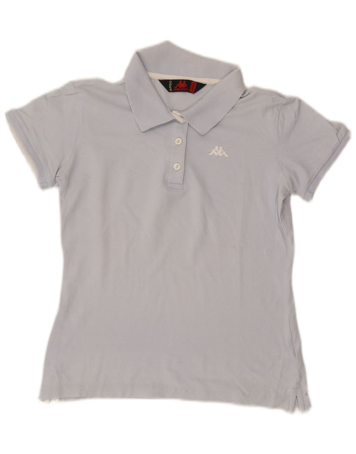 Camisa polo feminina Kappa UK 12 algodão azul médio