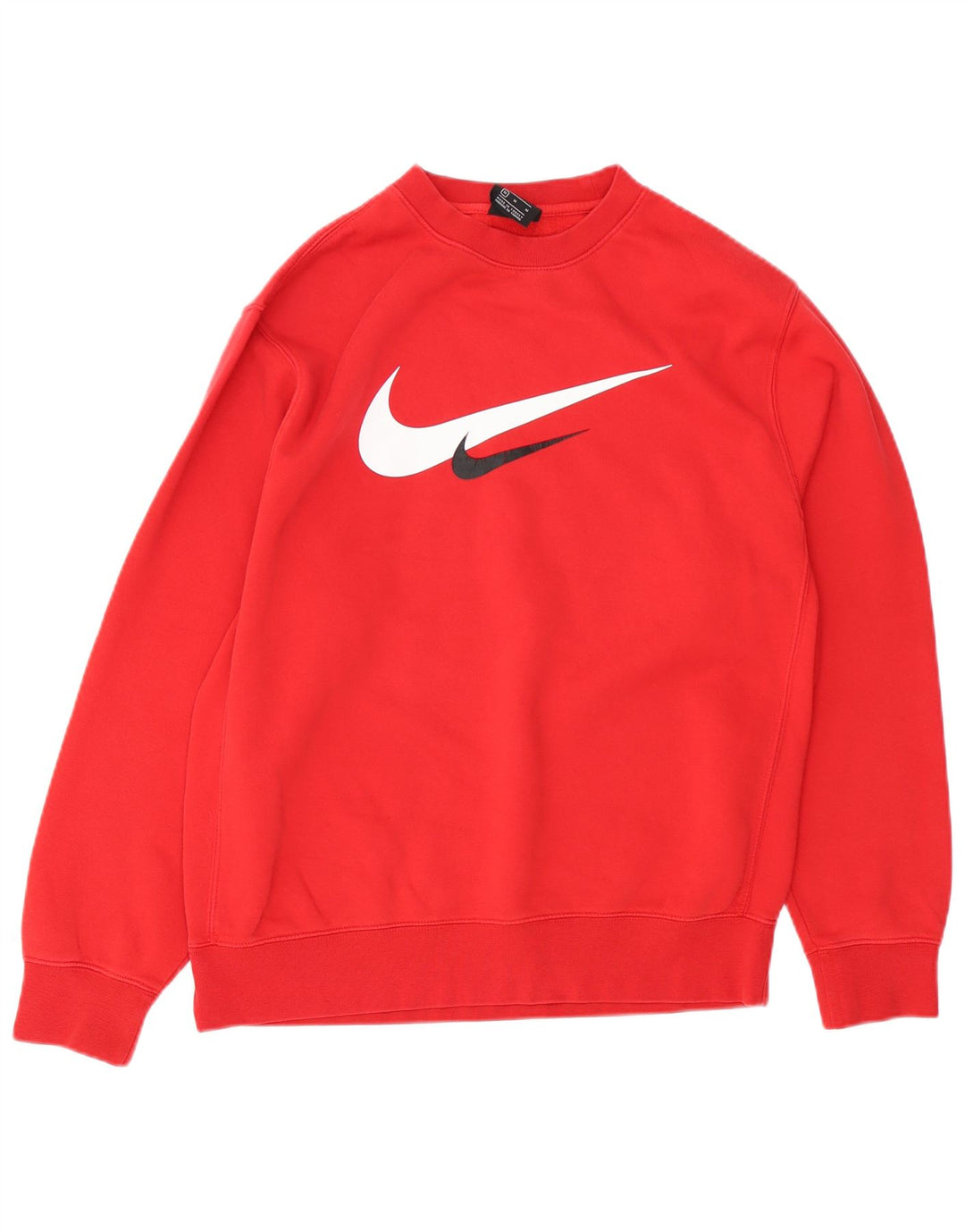 NIKE Mens Graphic Moletom Jumper Médio Algodão Vermelho