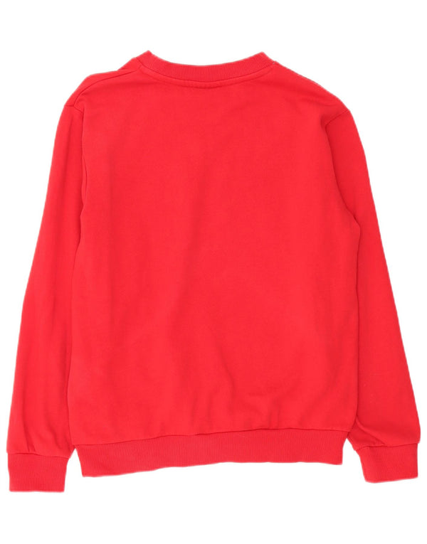 Fila Mens Graphic Moletom Jumper Médio Algodão Vermelho