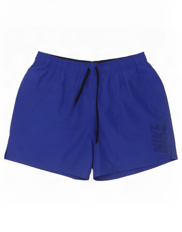 Shorts esportivos gráficos masculinos Nike grande poliéster azul