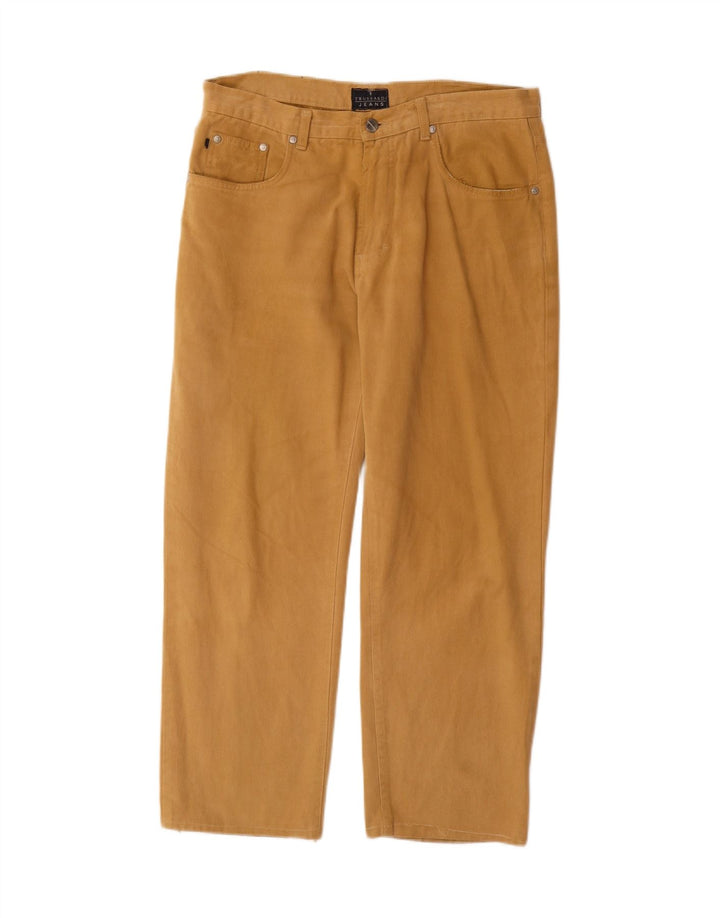 Jeans retos masculinos TRUSSARDI W32 L27 algodão bege