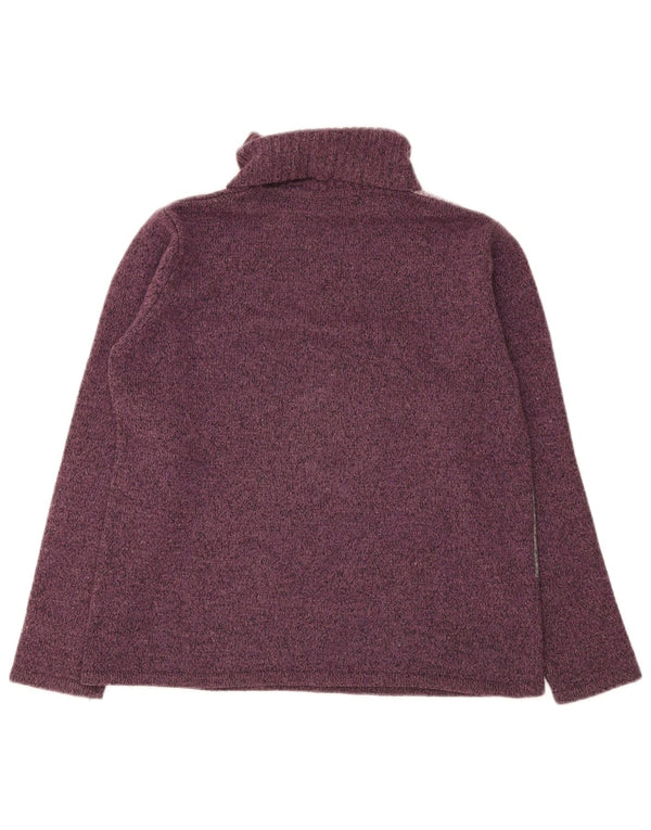 Suéter feminino Essentials com gola redonda Reino Unido 14/16 grande roxo