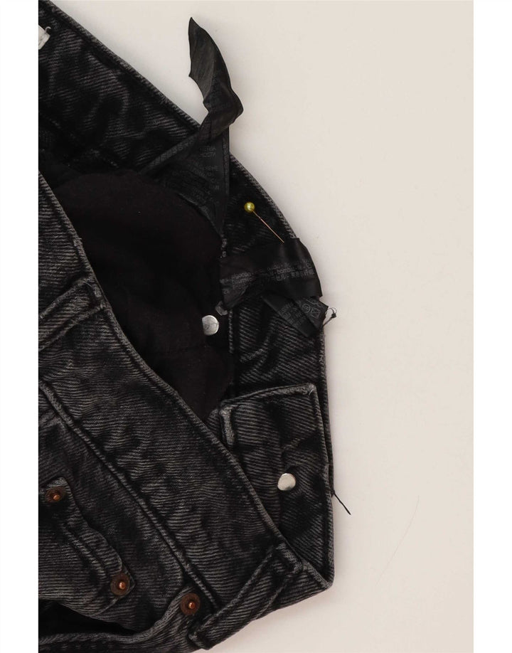 Zara Jeans reto feminino EU 36 pequeno W26 L33 algodão cinza