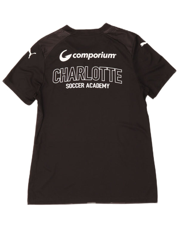 Puma Mens Carolina Graphic T-Shirt Top Médio Preto Geométrico