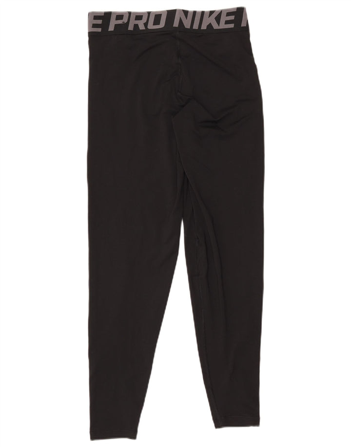 Leggings femininas Nike Dri Fit Graphic UK 10 pequenas pretas de poliéster