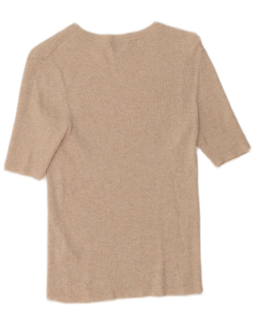 Camiseta feminina Marks & Spencer Top UK 12 Viscose bege médio