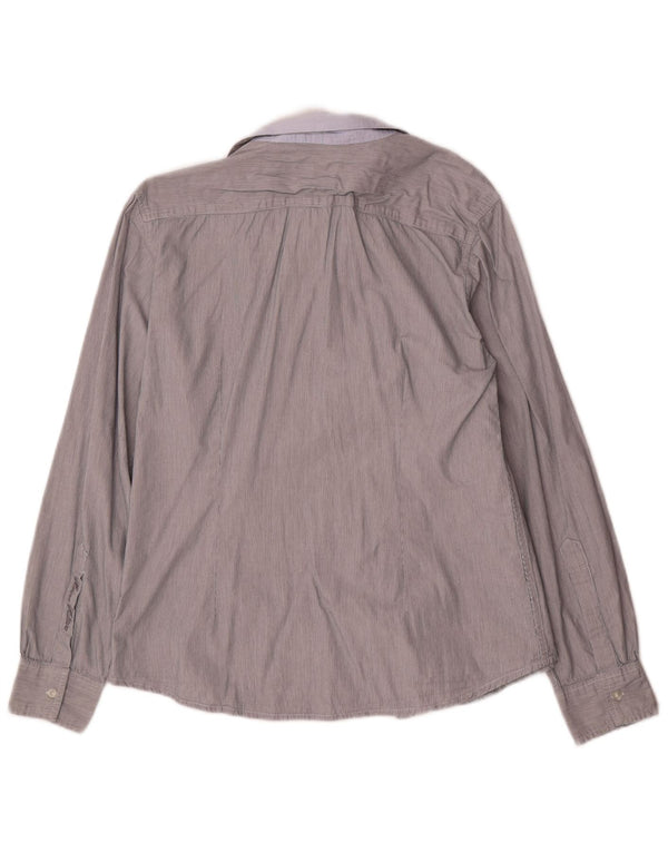 Camisa feminina Marina Militare UK 20 2XL algodão listrado cinza