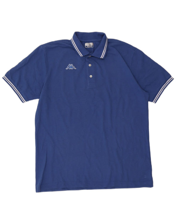 Camisa polo masculina Kappa 2XL algodão listrado azul