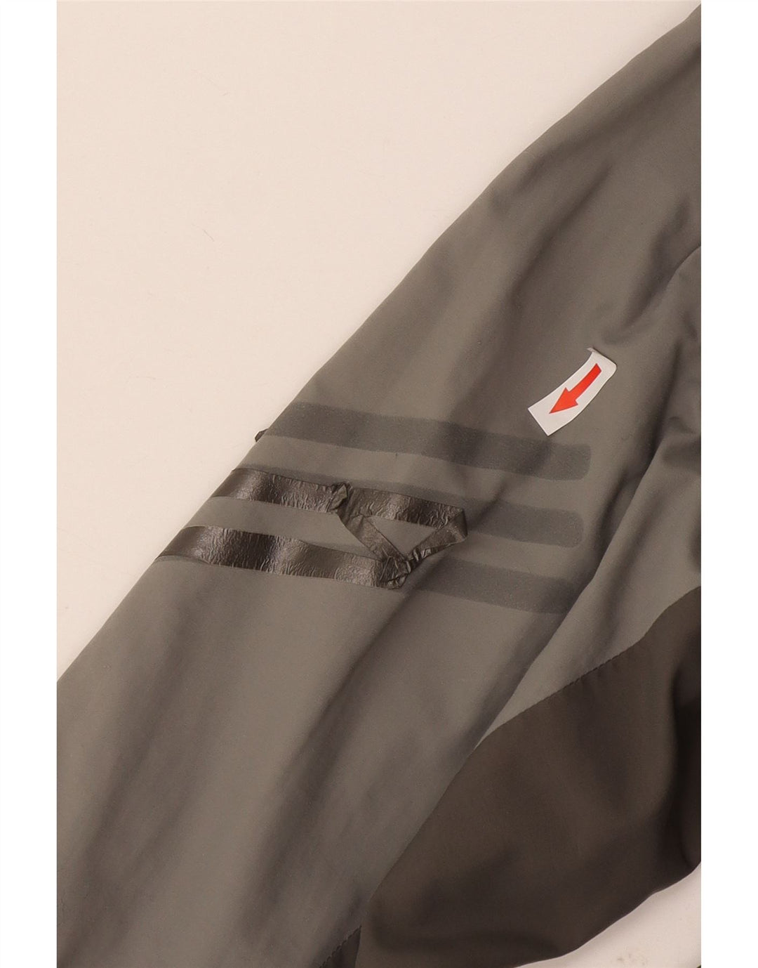 Jaqueta de chuva masculina Adidas UK 40 grande cinza colorblock nylon