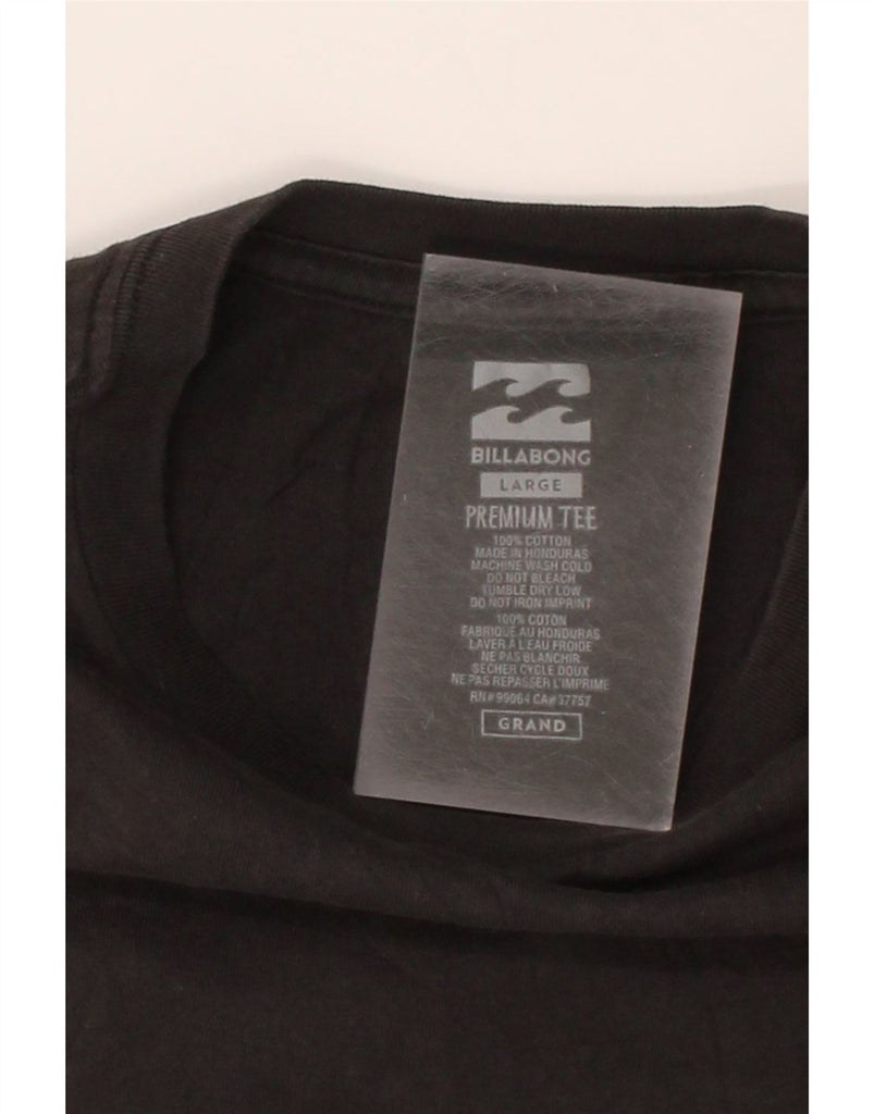 BILLABONG Mens T-Shirt Top Large Black Striped Cotton Vintage Billabong and Second-Hand Billabong from Messina Hembry 