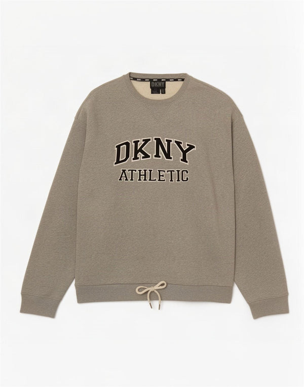 Dkny Mens Graphic Sweatshirt Jumper Large Grey Cotton