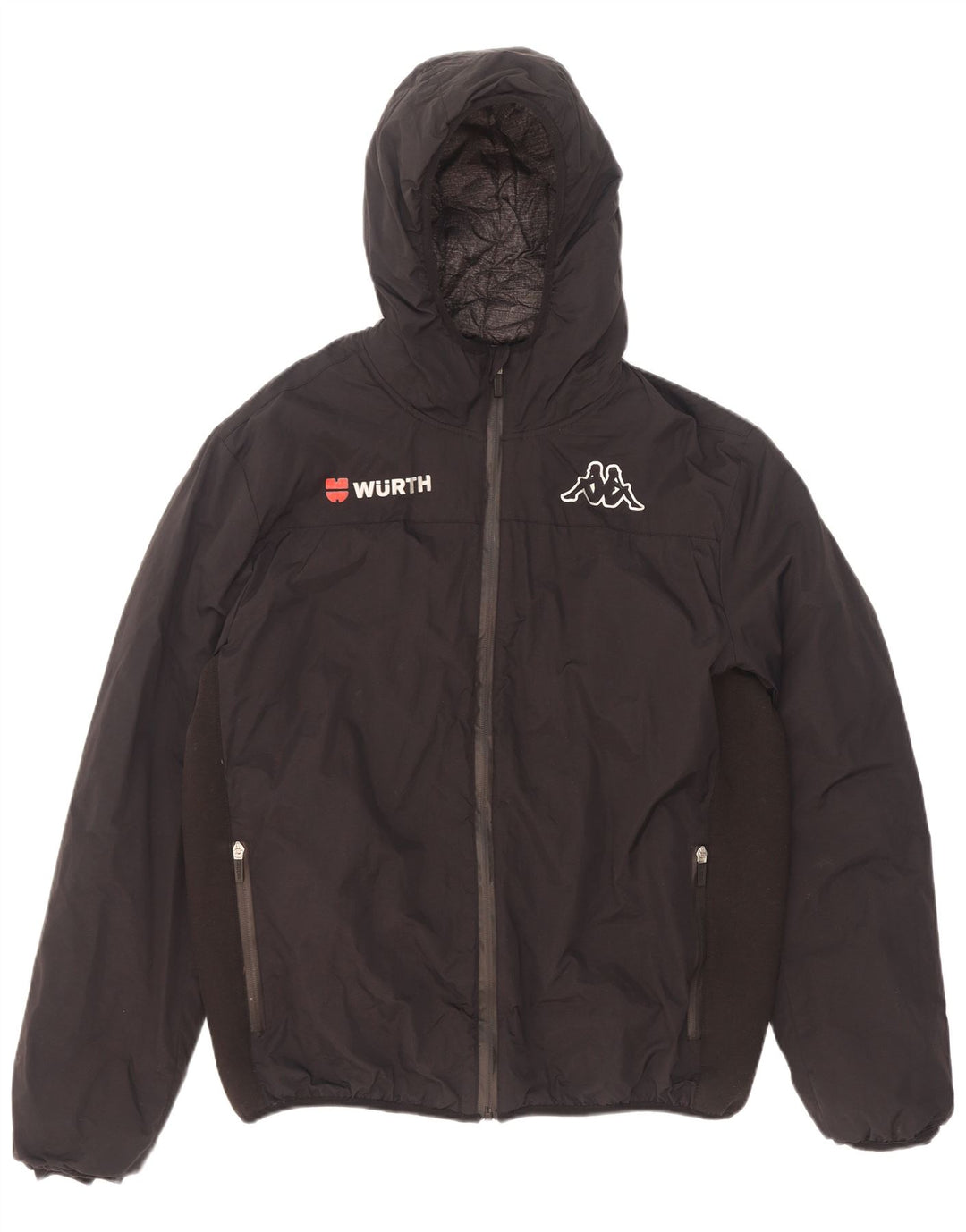 Jaqueta masculina acolchoada com capuz Kappa UK 44 2XL poliamida preta