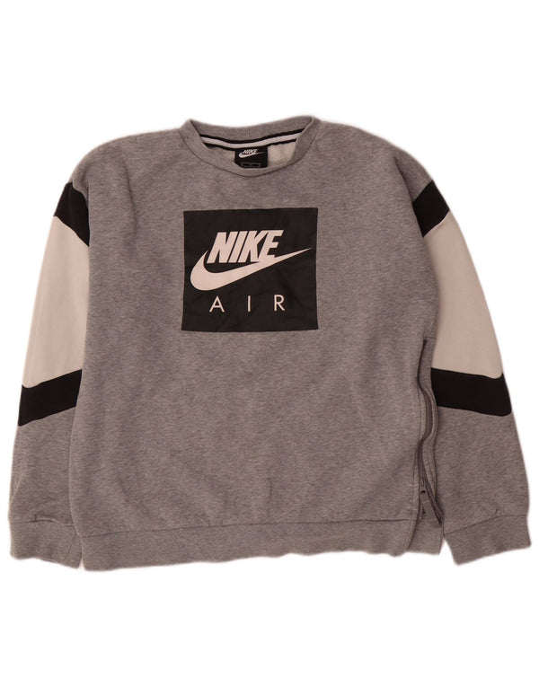 Moletom Nike Boys Air Graphic Jumper 13-14 anos XL cinza colorblock