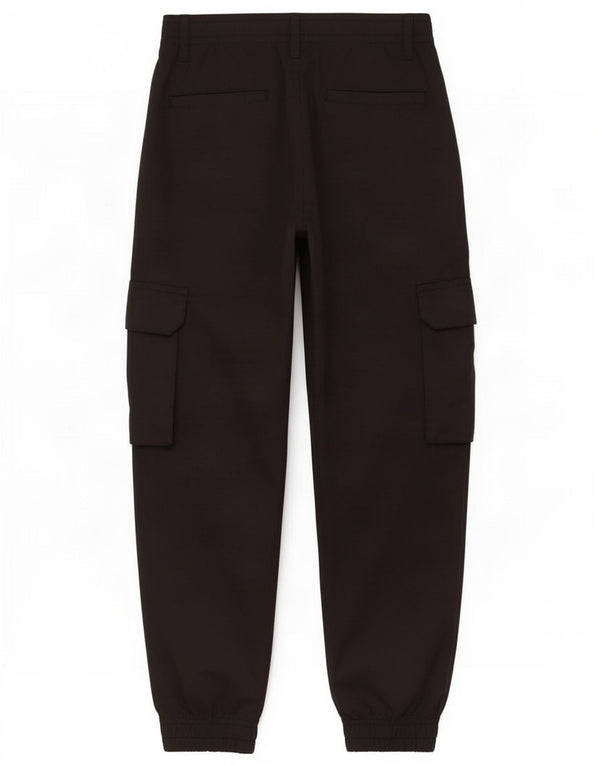 Calça cargo feminina Zara cintura alta jogger pequena W27 L25 poliéster preto